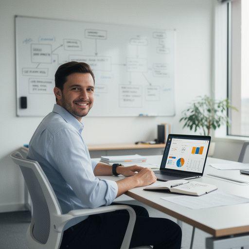 Professional workspace with multiple digital devices displaying task management applications to enhance workflow efficiency.